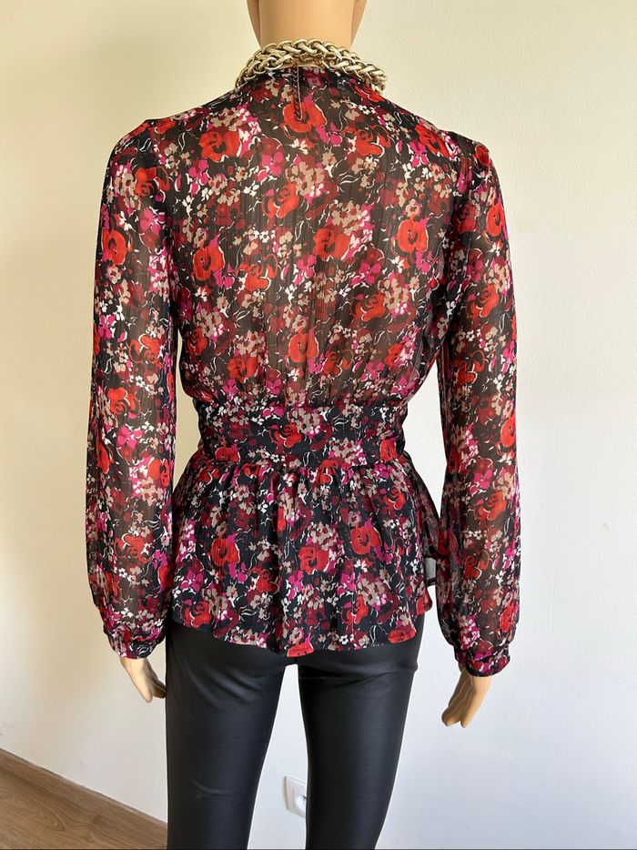 Blouse fleurie à manches longues Morgan taille 34 comme neuve - photo numéro 5
