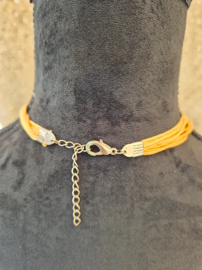 Collier fantaisie papillon Jaune - photo numéro 3
