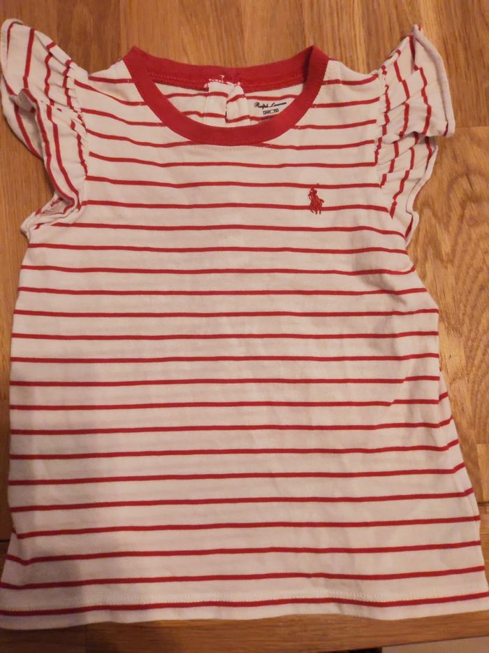 Tee shirt Ralph Lauren rouge et blanc