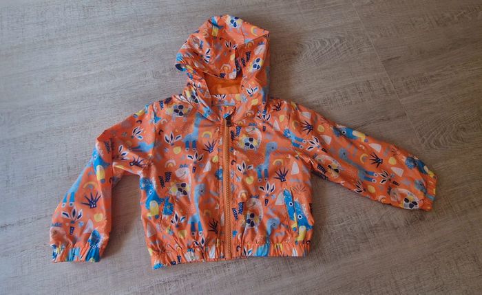 Coupe vent orange Dinosaure 24Mois