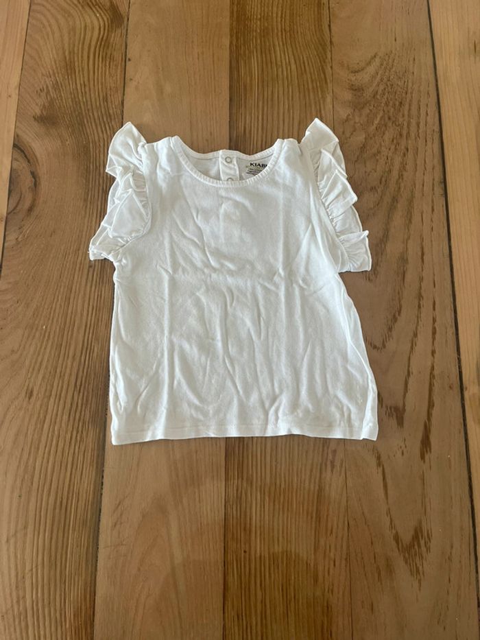 🤍 Tee-shirt blanc – 24 mois – Kiabi 👶
