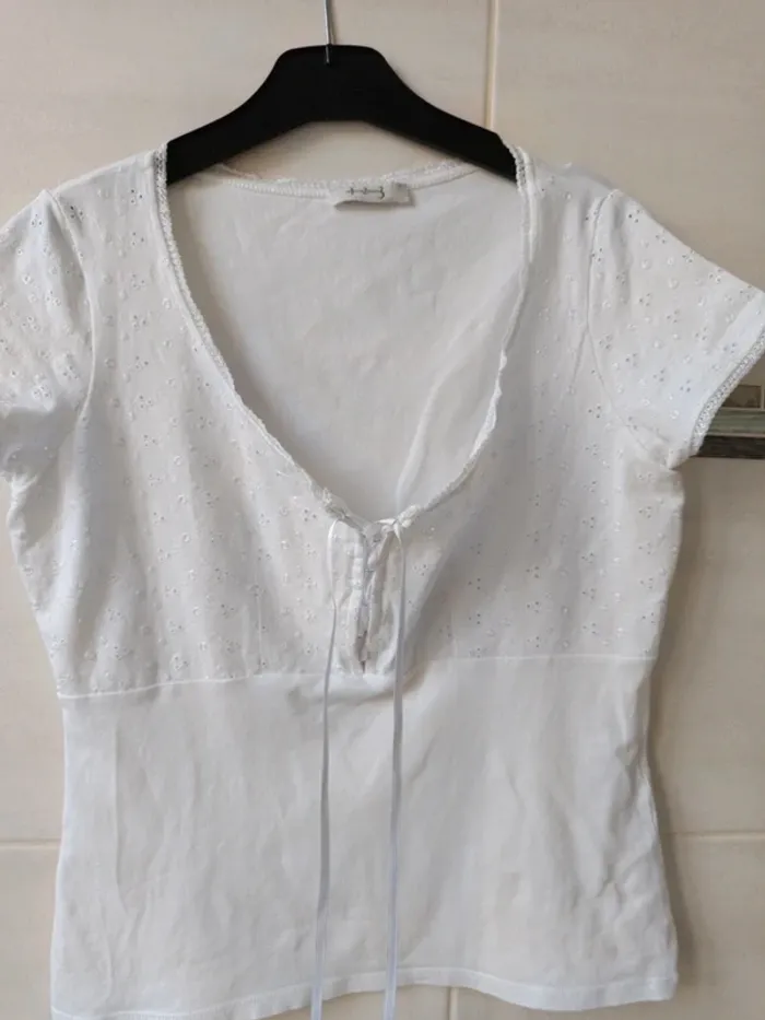 T-shirt blouse marque 123 coton - photo numéro 3