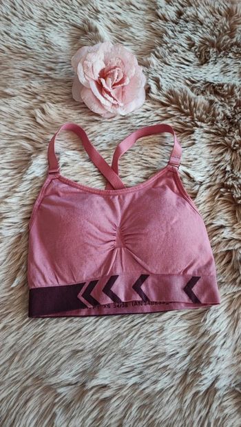 Brassière  rose sport crivit taille s
