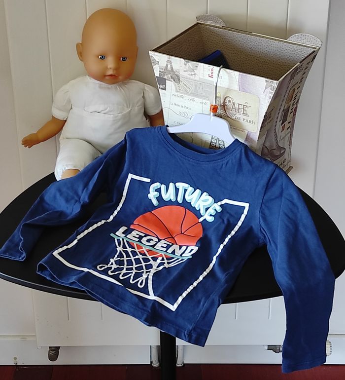 T-shirt manches longues garçon 4 ans – Basket 🏀