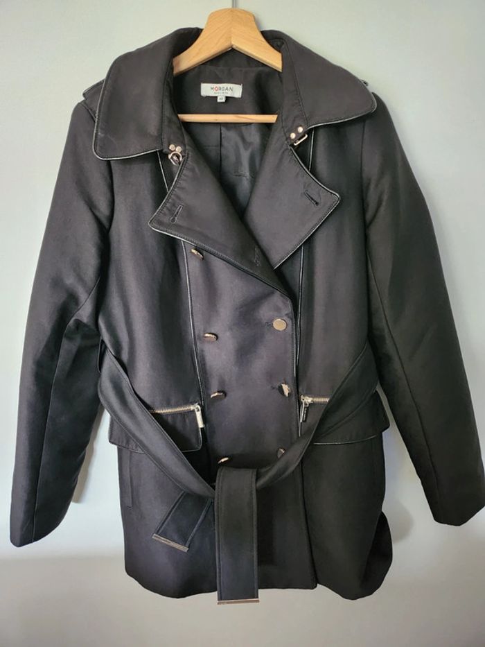 Veste trench imperméable manteau Morgan de toi en excellent état Taille 40 noir