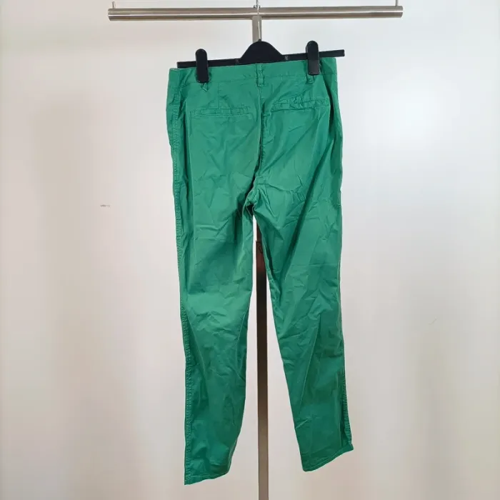 Pantalon droit vert en toile femme Taille 36 Carol - photo numéro 8