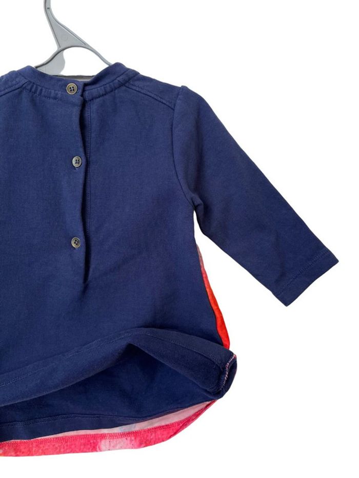 Robe courte / tunique marine et rose (chien) - Chipie 12 mois (74cm) - photo numéro 4