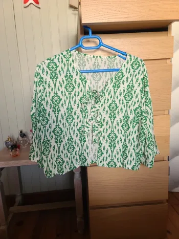 Blouse à nouer upcyclée