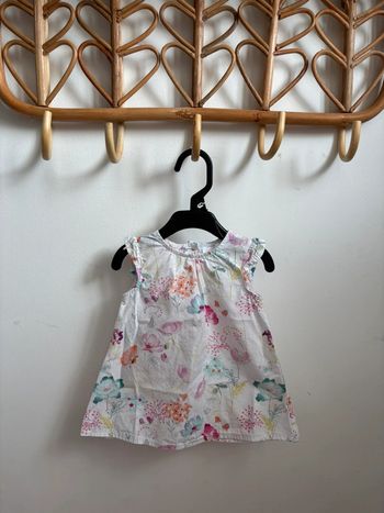 Robe été blanche fleurie 3 mois Baby Club