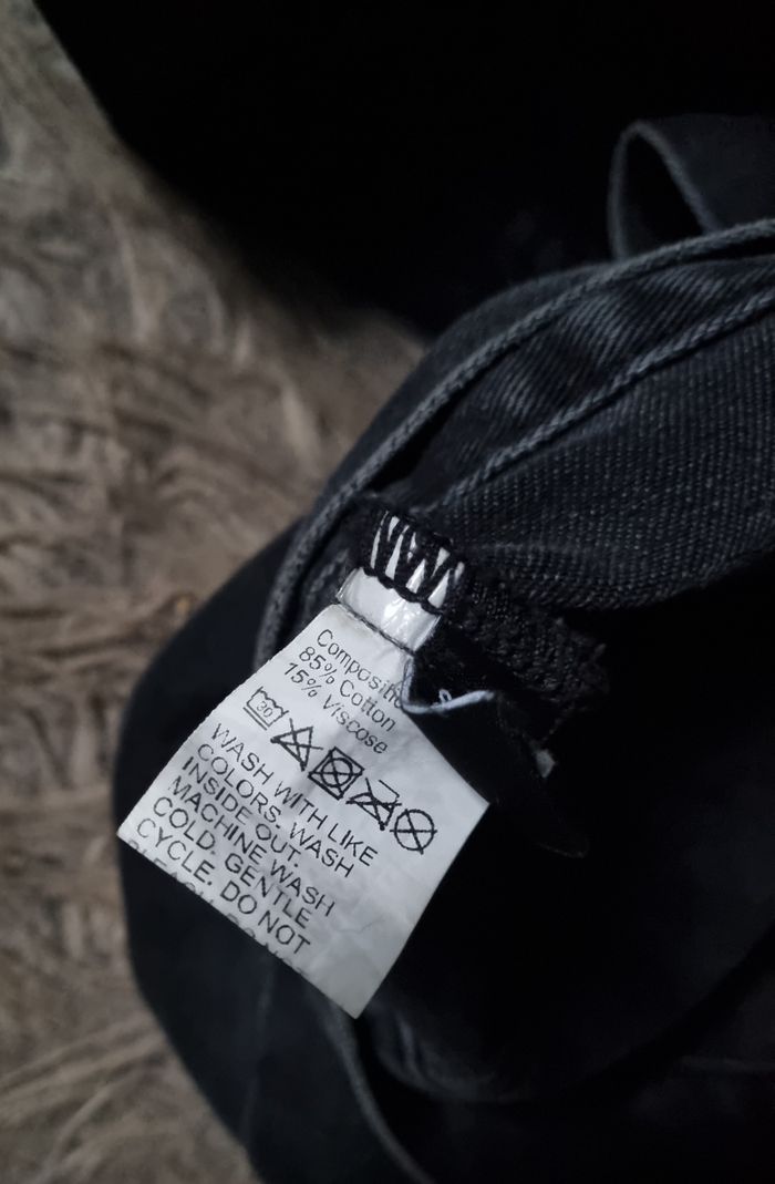 Veste en jean noir à boutons taille 2xl - photo numéro 5
