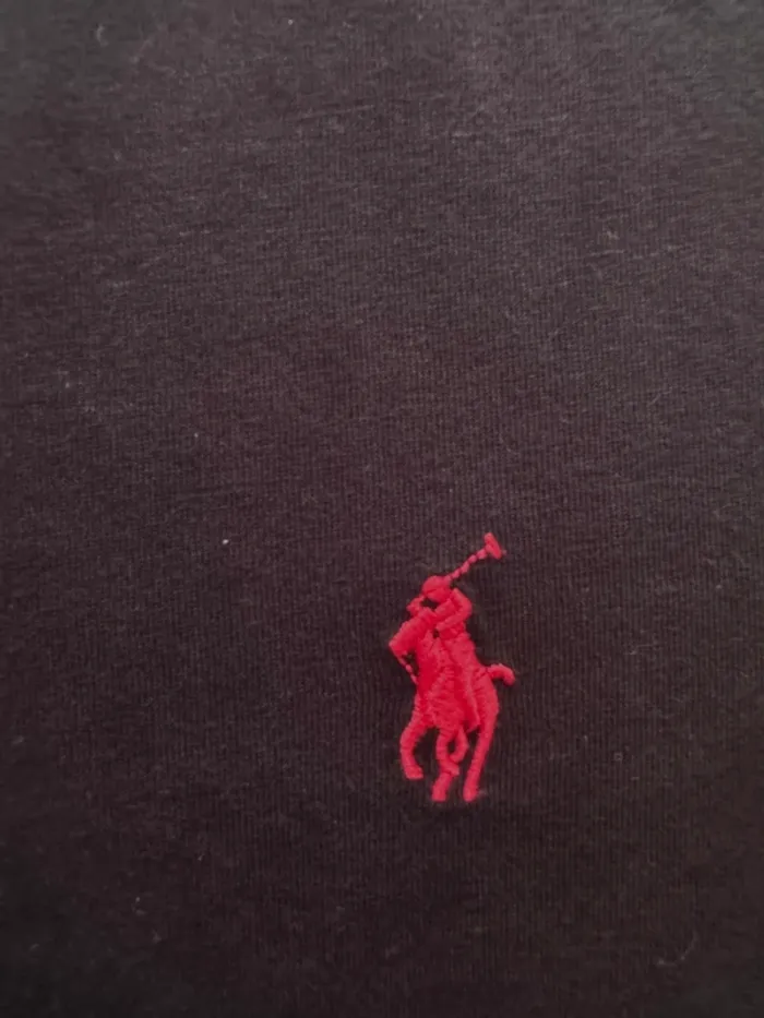 T-shirt Ralph Lauren noir logo rouge – Custom Fit – Taille M authentifié - photo numéro 3