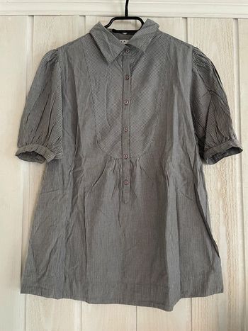 Blouse MC grise rayée - Vila - M