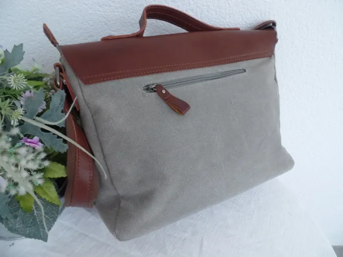 Sac cartable style gibecière Mandoline - photo numéro 6