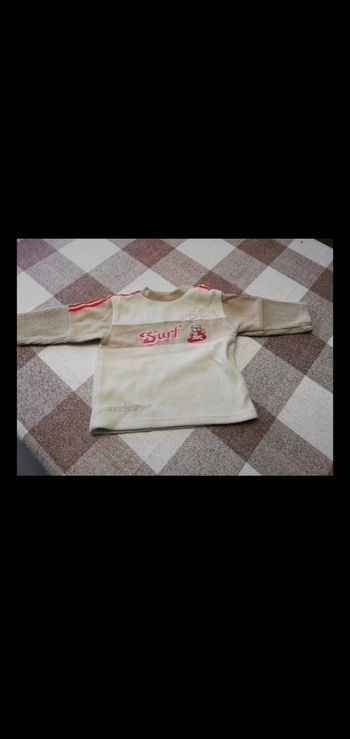 Pull 18 mois manches longues écru Mini Gang