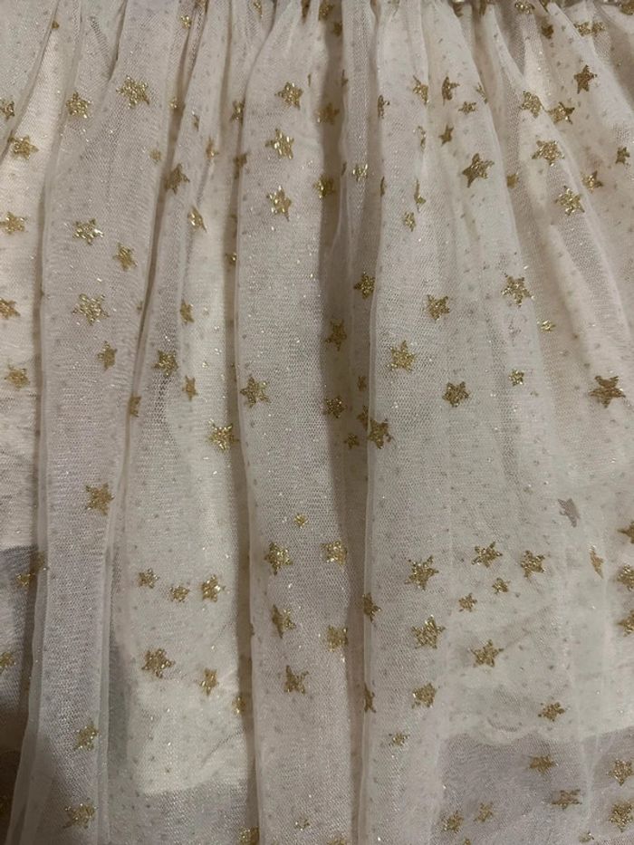 Robe petite fille interdit de me gronder 8 ans or paillettes - photo numéro 3