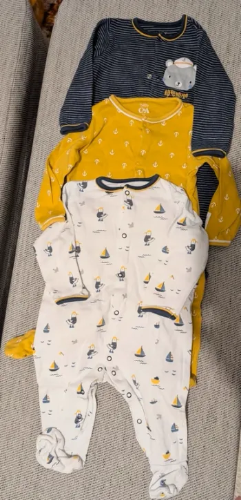 Lot 3 pyjamas coton 9 mois