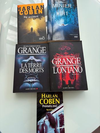  Lot 5 livres Jean-Christophe - Bernard Minier - Harlen Coben