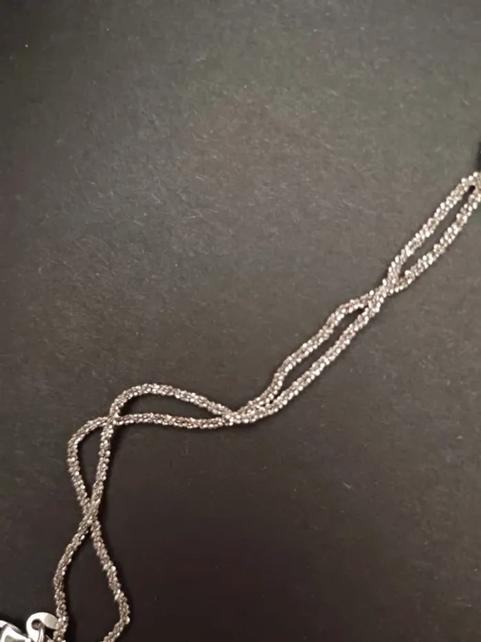 Collier en argent rhodié et zircon - photo numéro 3