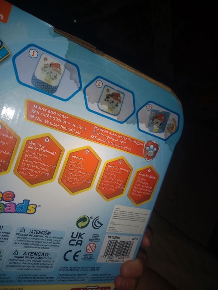 Perle à repasser pat patrouille neuf attention le carton à prix du liquide - photo numéro 3