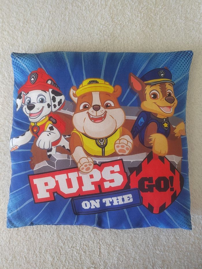 Coussin Paw Patrol Pat’Patrouille enfants – 33 cm – très bon état - photo numéro 2