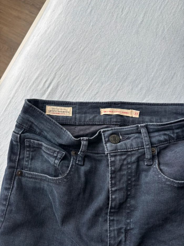 Jean Levis Mile High Super Skinny bleu marine W27 - photo numéro 6