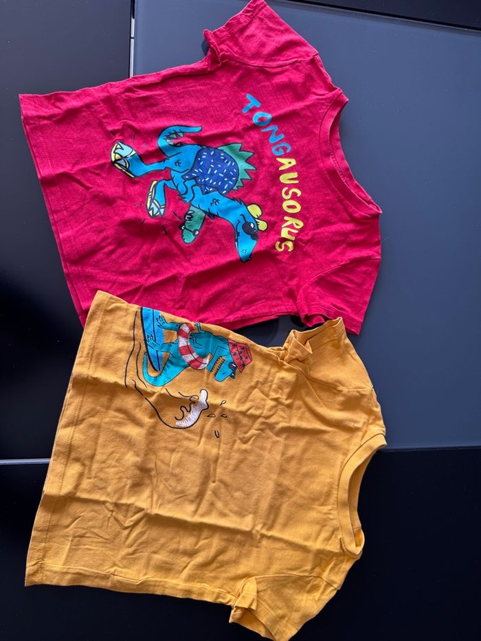 Lot 2 t-shirt 3 ans dinosaures