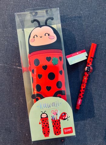 LEGAMI trousse coccinelle+ stylo petite  coccinelle 