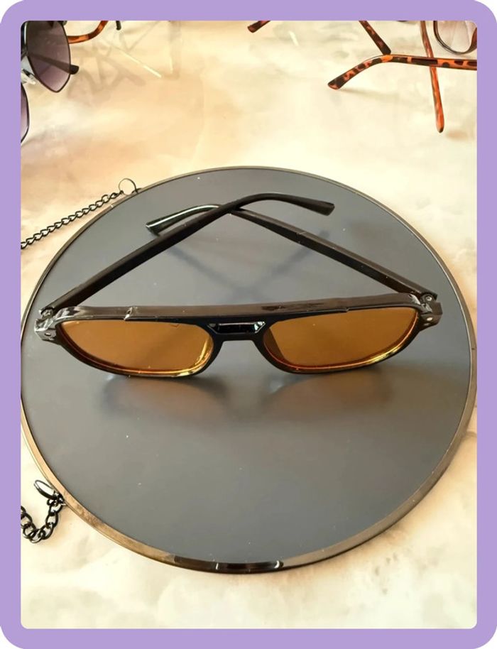 Lunette de soleil noire/jaune - photo numéro 3