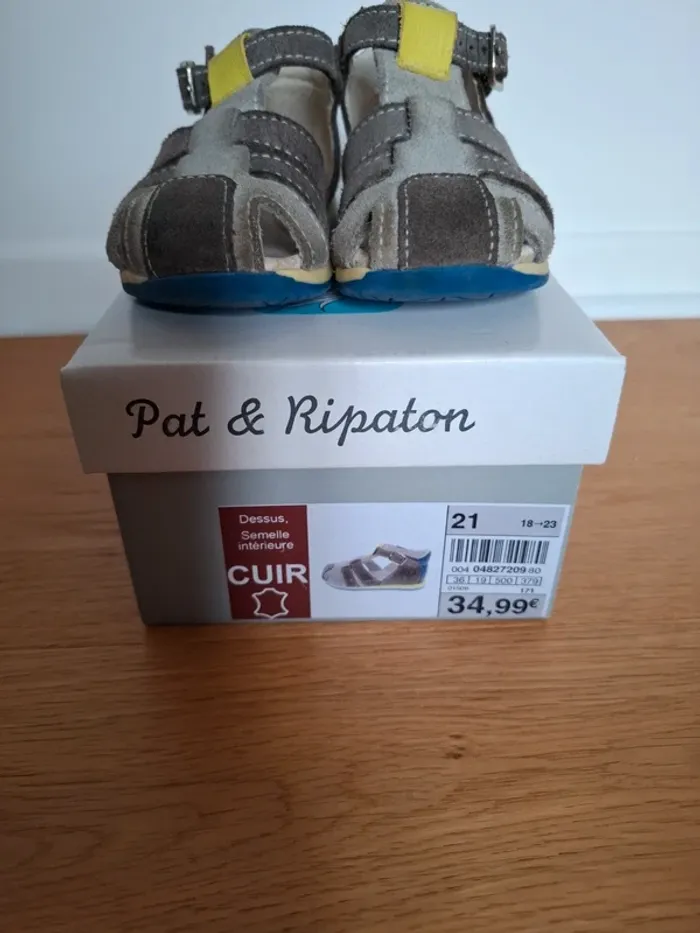 Chaussures sandales bébé en cuir - 21 - très bon état - photo numéro 8