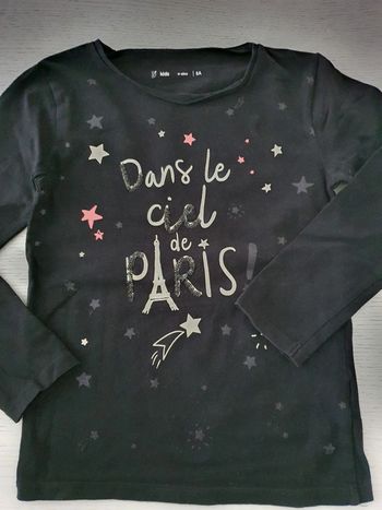 Tee shirt longue manche gemo 8 ans
