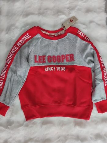 Sweat rouge et gris, Lee Cooper, 8 ans