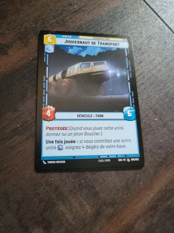 Carte Star Wars Unlimited Juggernaut de Transport