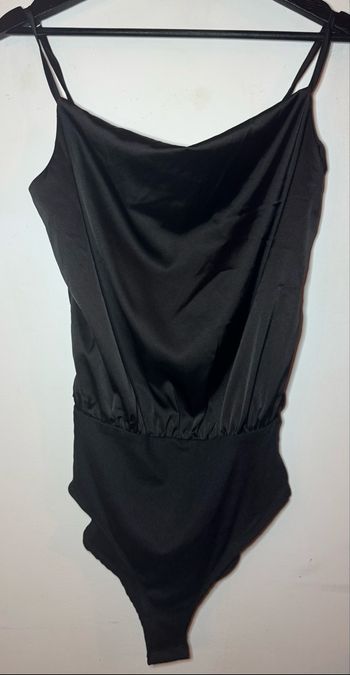 Body noir en satin CIDER