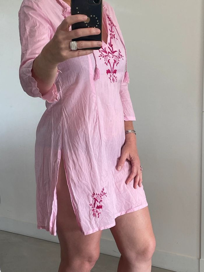 Jolie robe de plage rose ample 42 - photo numéro 3