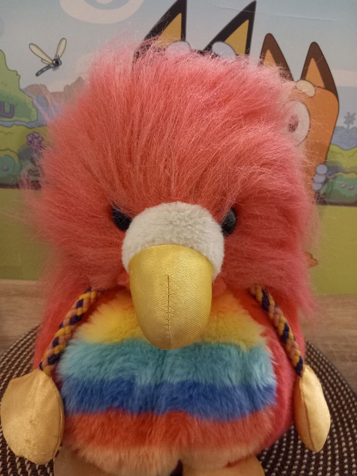 Peluche oiseau multicouleurs Ajena vintage 34cm - photo numéro 2