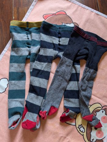 3 collants petit bateau 6 mois/67 cm