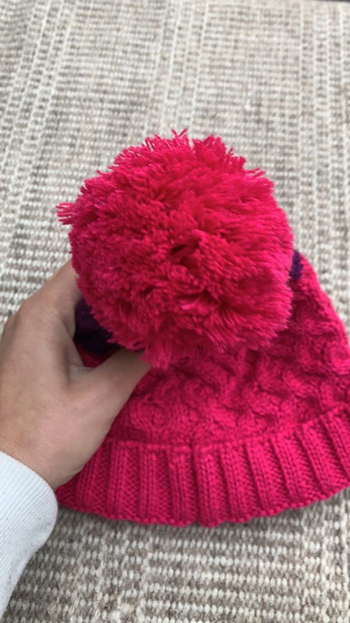 Bonnet il le enfant de 4 à 8 ans avec doublure et pompon cadeau Noël - photo numéro 4