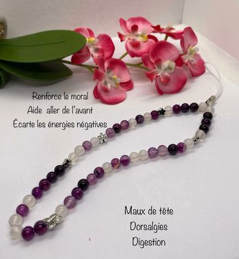 Dragonne de téléphone agate , lithothérapie