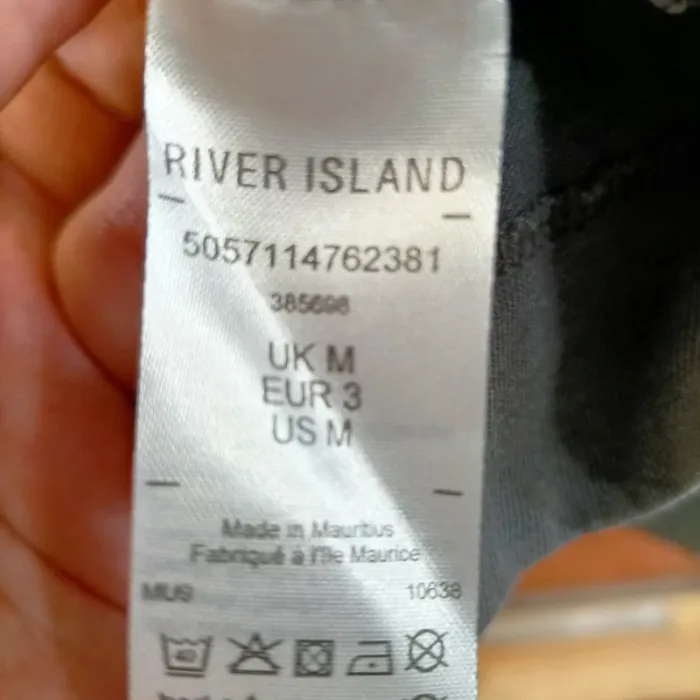 T-shirt oversize gris River Island Imprimé rouge Coton responsable Taille M neuf A812 - photo numéro 8