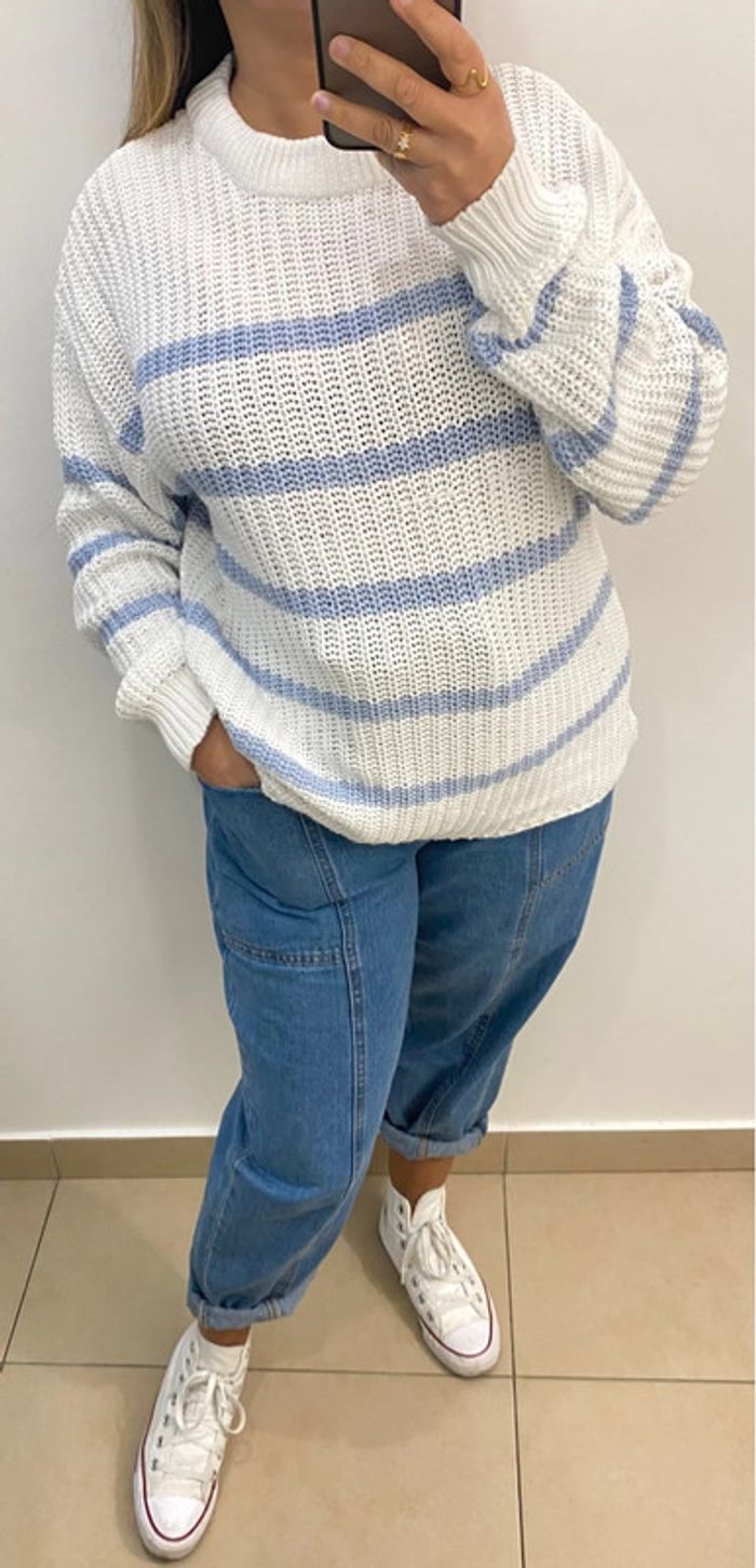 Superbe Pull Bicolore Taille M - photo numéro 4