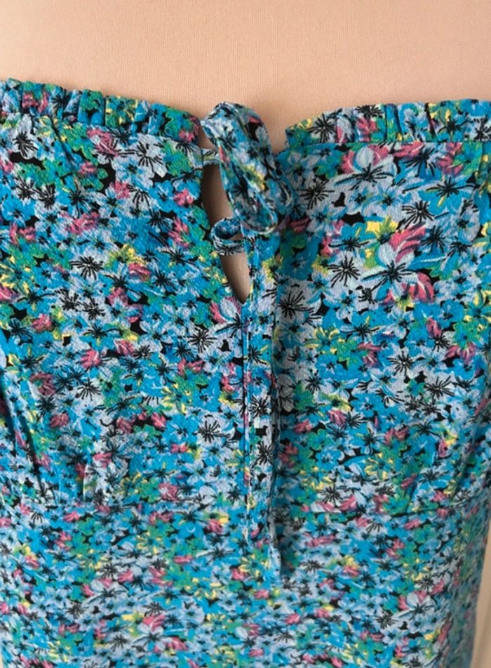 Robe longue fleurie, bleue, Only - photo numéro 4
