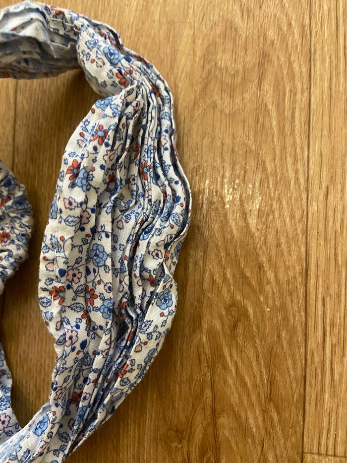 Bandeau bleu fleuri bébé - photo numéro 2