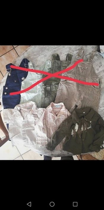 Lot  3 chemises 18 mois