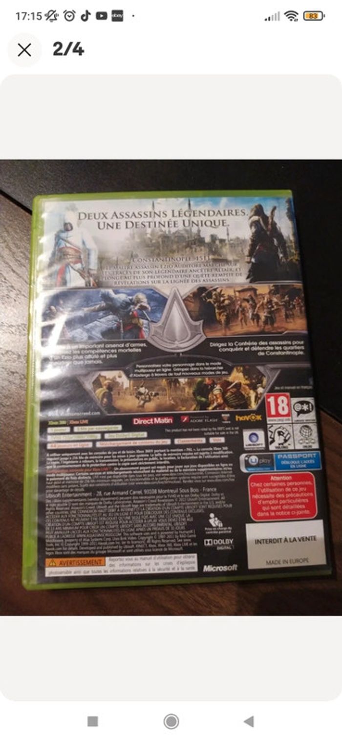 Assassin's creed révélation Xbox 360 - photo numéro 2