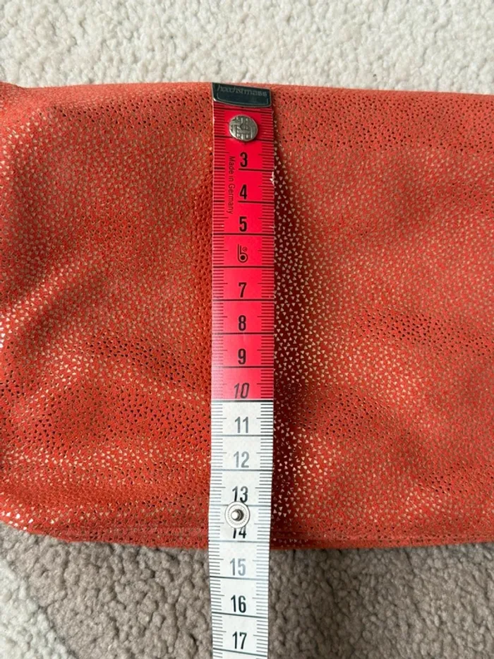 Mini sac en cuir corail & doré – Minelli (neuf) - photo numéro 7
