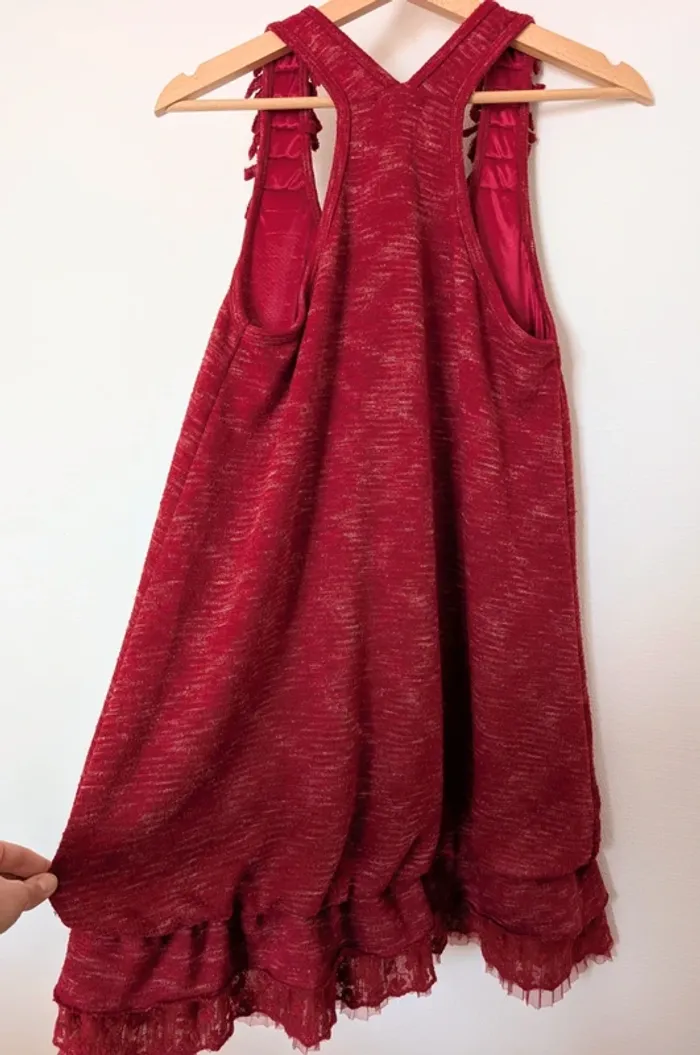 Robe rouge chiné - photo numéro 4