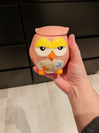 hibou céramique rose déco chambre enfant