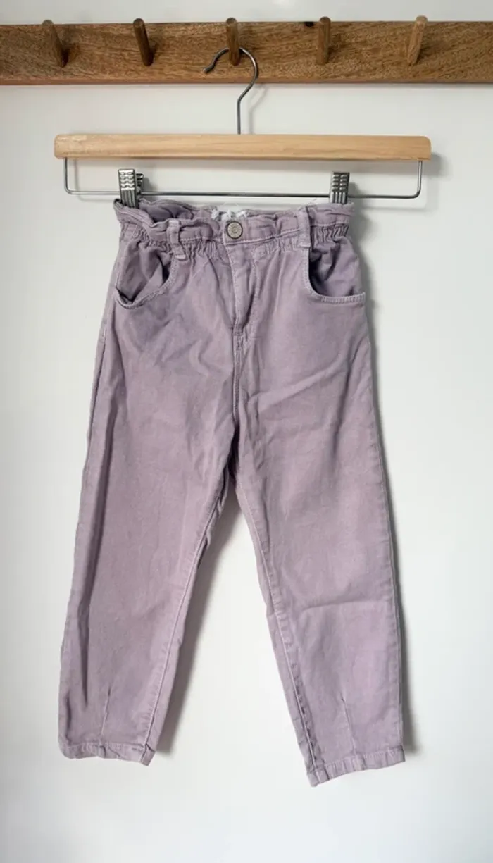 Jean taille haute violet Zara