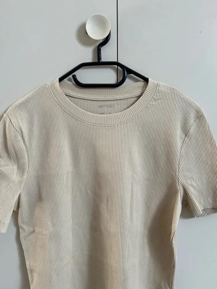 T shirt côtelé Esmara - photo numéro 2