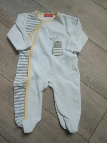 Pyjama  velours mixte 3 mois
